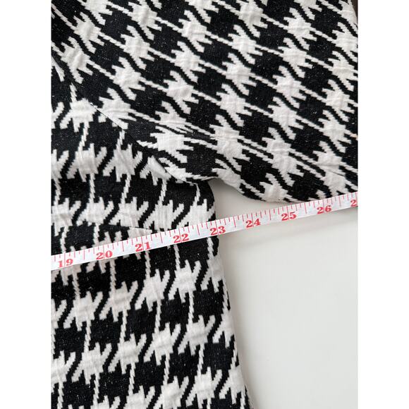 Vintage houndstooth button up coat - size 14 - Picture 4 of 6